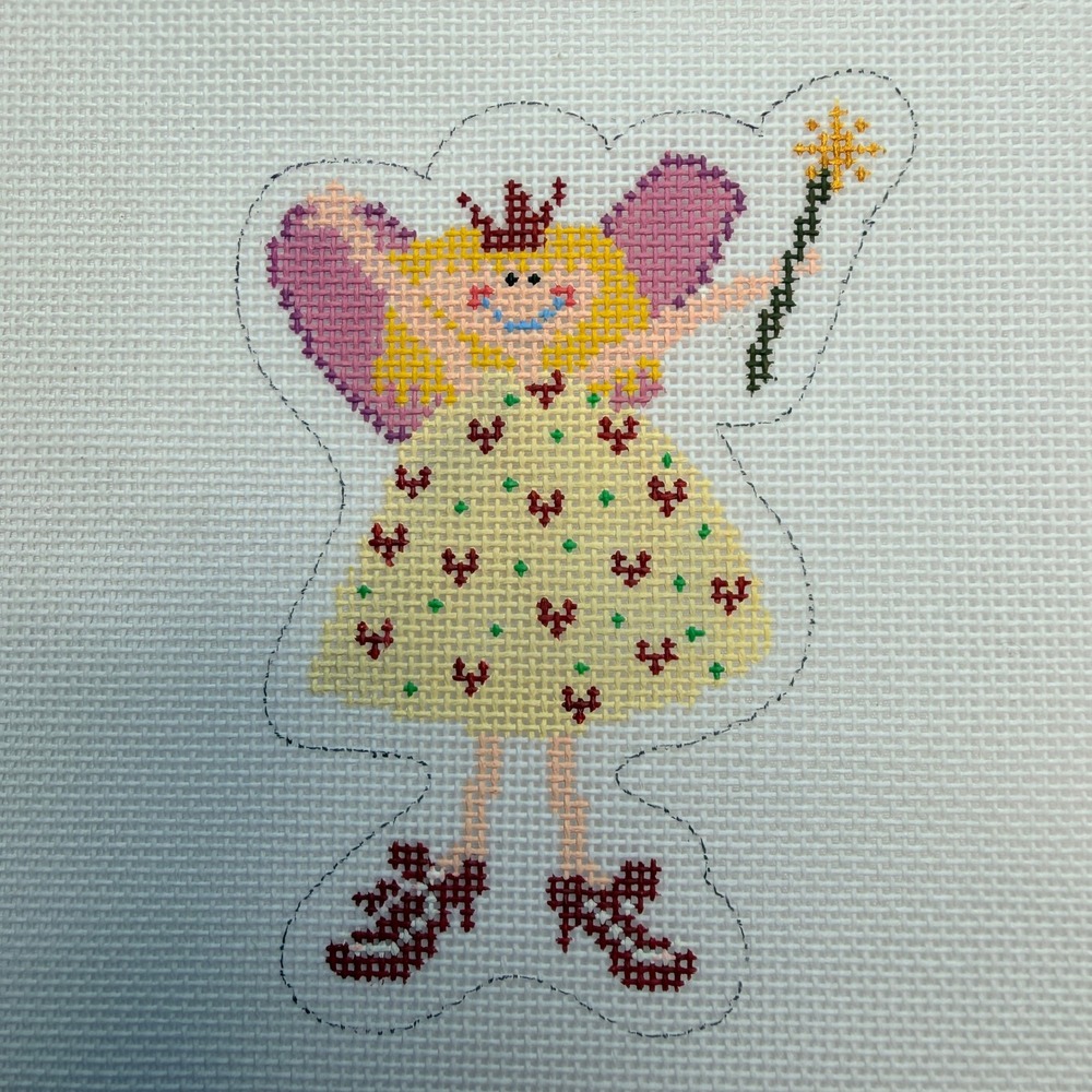 The Point of It All Tooth Fairy Pillow Pocket Hand Painted Needlepoint Canvas